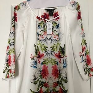 WHBM Floral Blouse